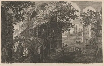 Gondolas on a River by a Palace