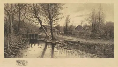 Untitled (Pastorale Scene with Sawmill)