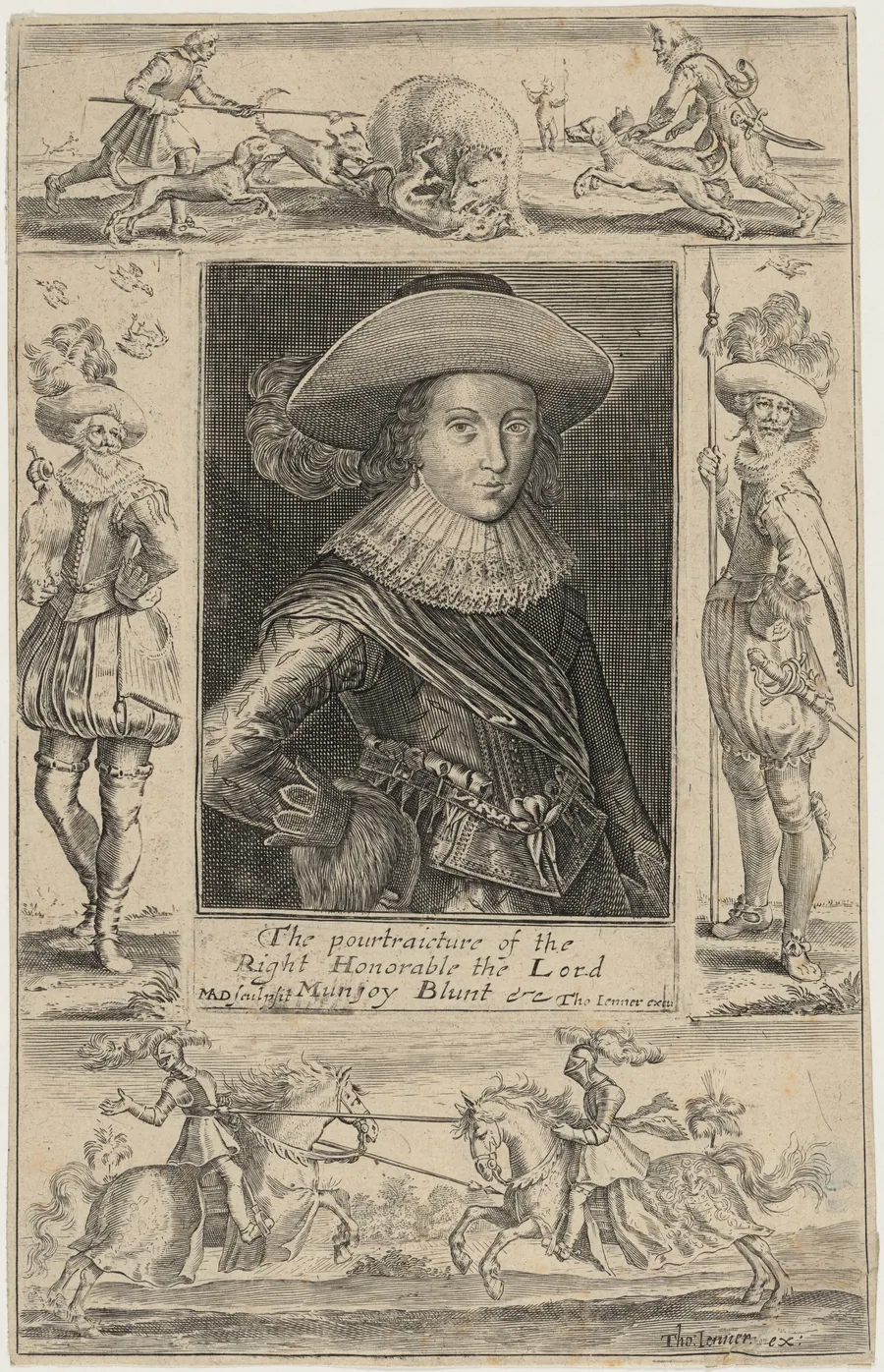 Mountjoy Blount, First Earl of Newport by Martin Droeshout