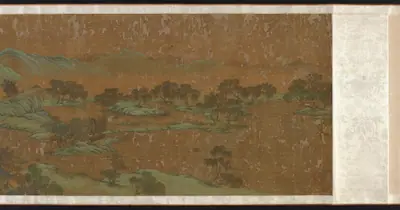 Landscape in blue and green