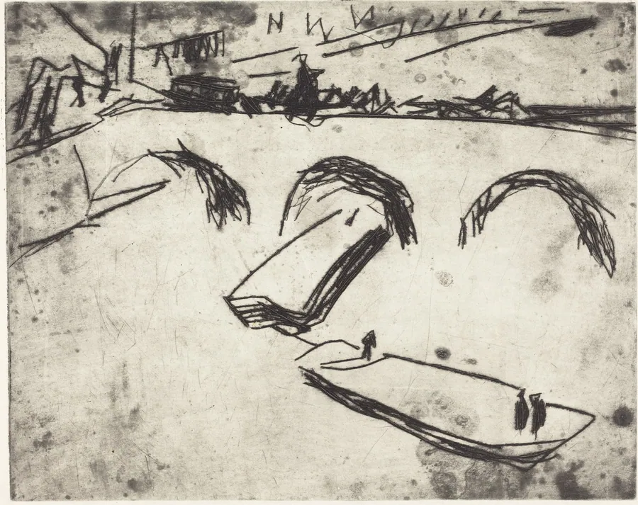 Bridge on Crown Prince Embankment (Brucke am Kronprinzenufer) by Ernst Ludwig Kirchner