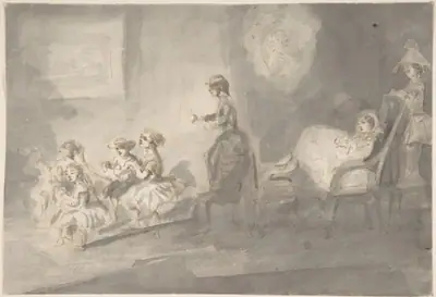 Children Playing Horse and Carriage