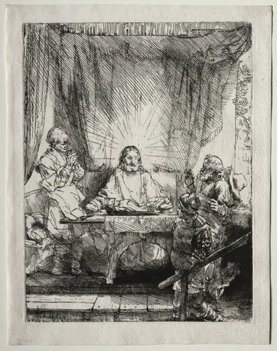 Christ at Emmaus: The Larger Plate
