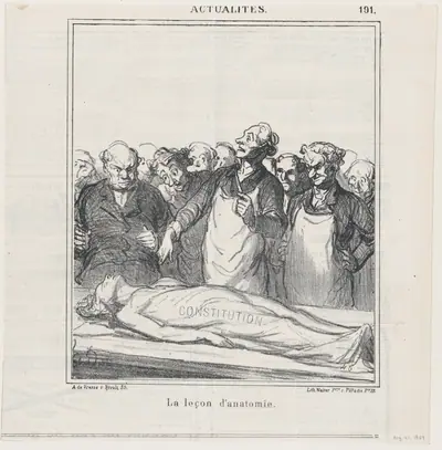 An anatomy lesson, from 'News of the day,' published in Le Charivari, August 21, 1869
