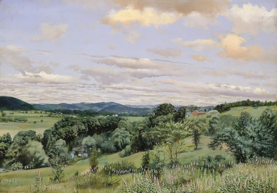 Housatonic Valley by Frank von der Lancken, born Brooklyn, NY 1872-died Tulsa, OK 1950