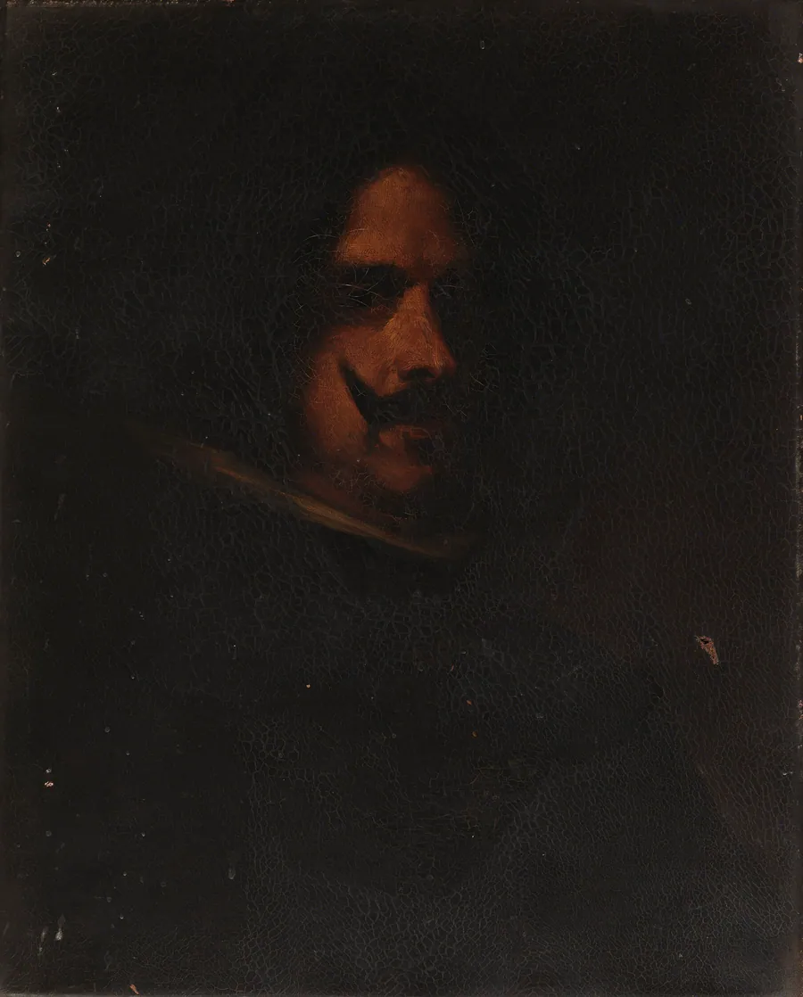 Head of a Man by William Merritt Chase, born Williamsburg, IN 1849-died New York City 1916