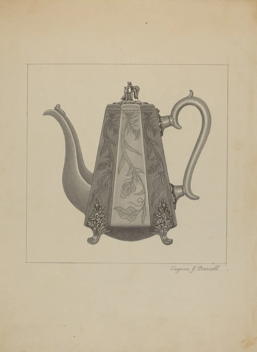Pewter Coffee Pot by Eugene Barrell