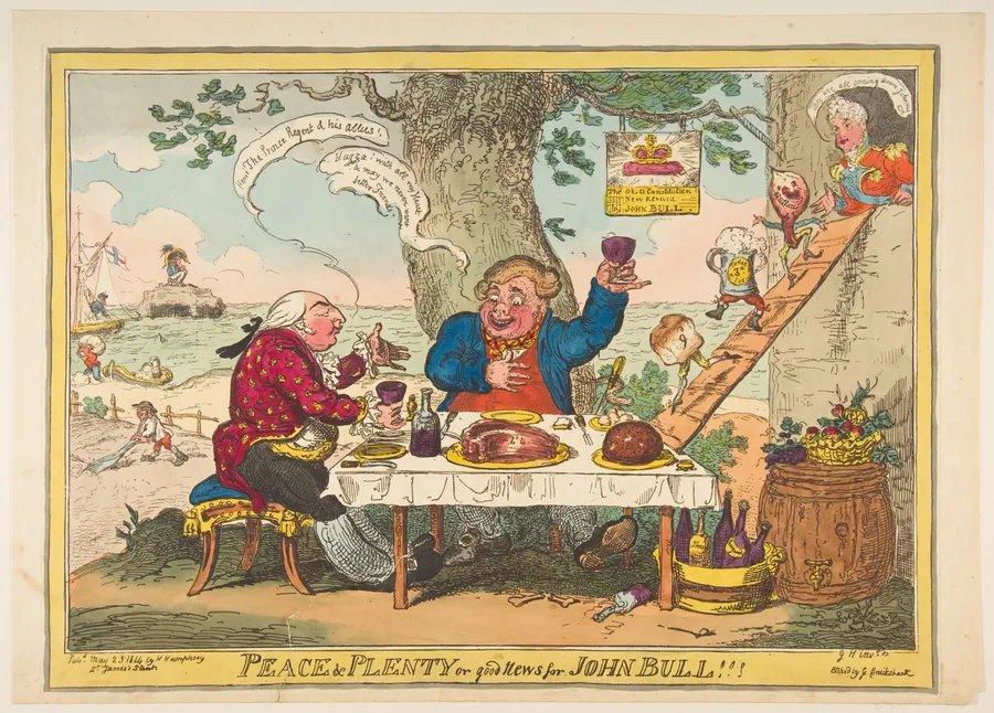 Peace and Plenty or Good News for John Bull!!! by George Cruikshank