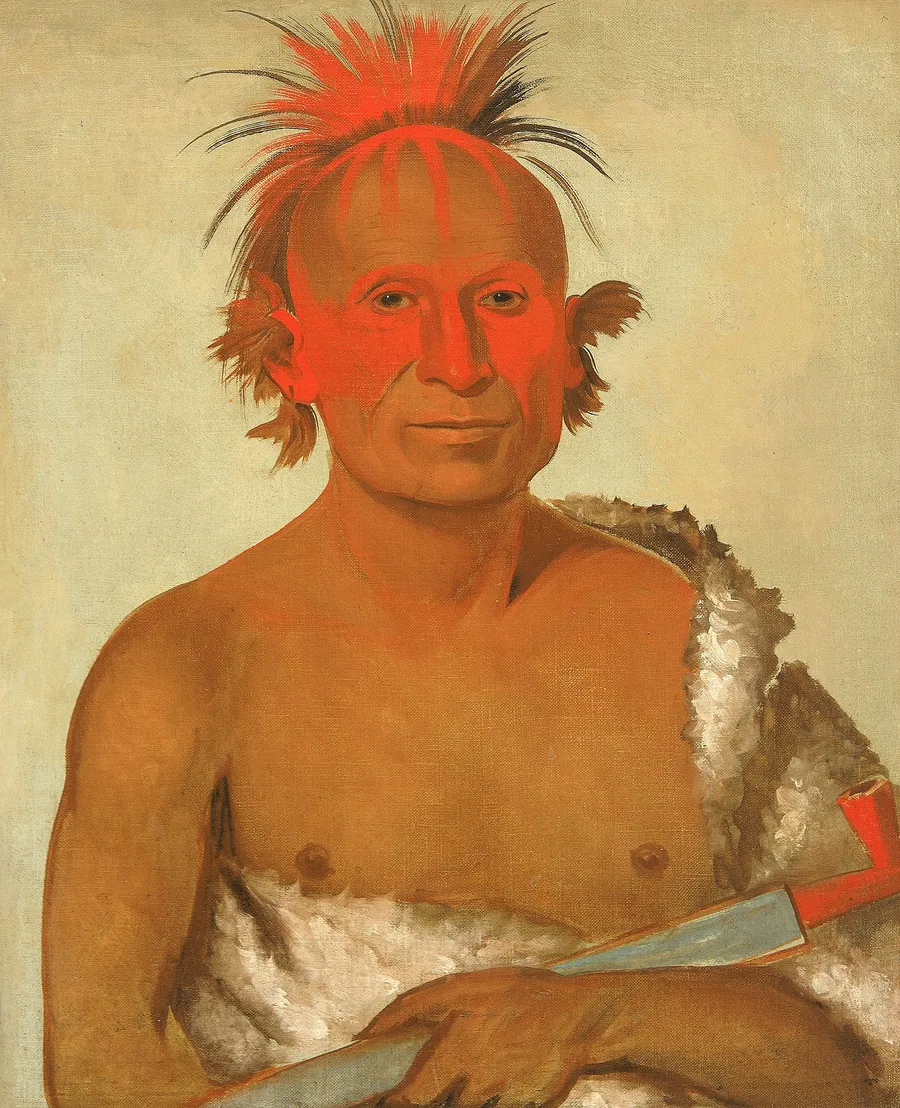 Pash-ee-pa-hó, Little Stabbing Chief, the Younger, One of Black Hawk's Braves by George Catlin, born Wilkes-Barre, PA 1796-died Jersey City, NJ 1872