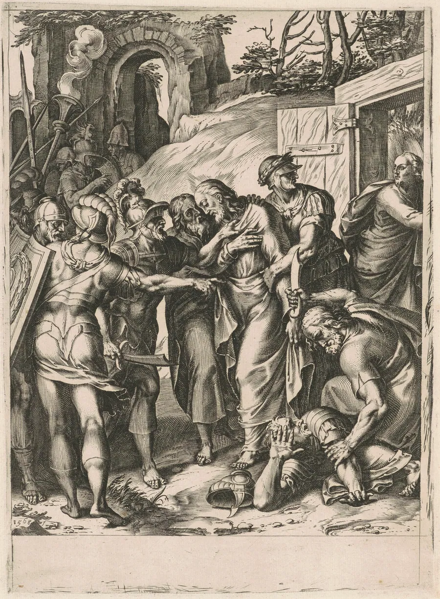 The Betrayal of Christ by Cornelis Cort