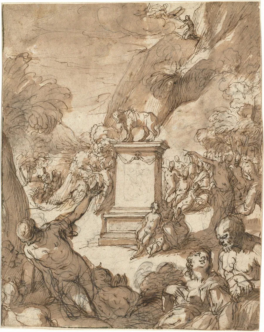 The Adoration of the Golden Calf by Hans Rottenhammer