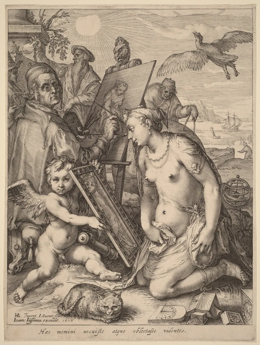 Artist Painting a Nude Woman: Allegory of Visual Perception by Jan Pietersz Saenredam