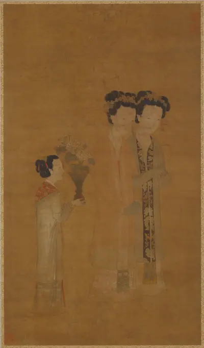 Court ladies and attendant