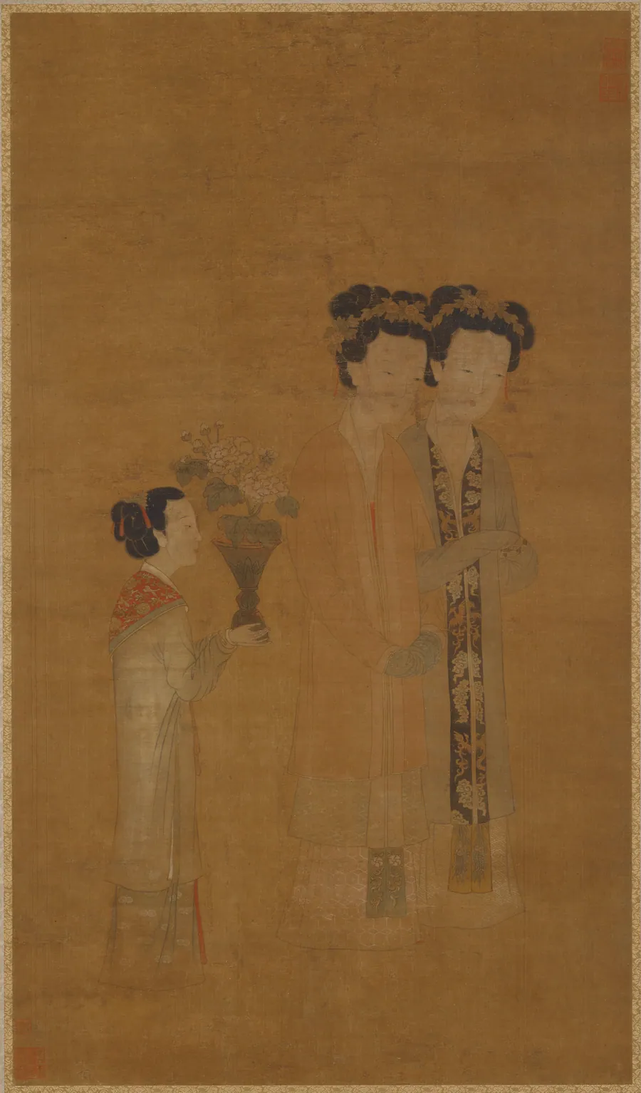 Court ladies and attendant by School of Tang Yin 唐寅 (1470-1524)