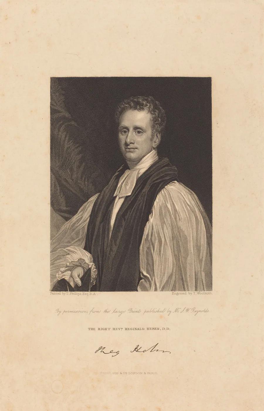 Rev. Reginald Heber, D.D. by Thomas Woolnoth
