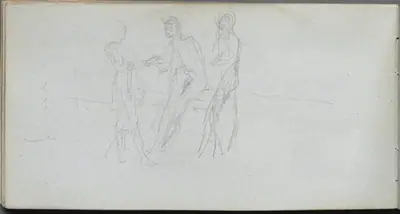 Sketchbook, page 42: Three Figures