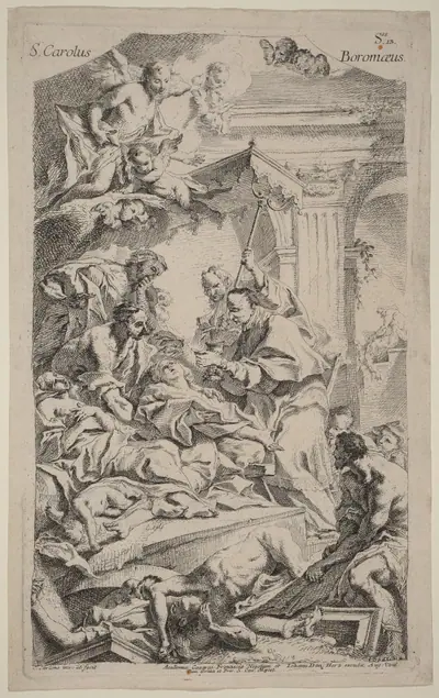 San Carlo Borromeo Giving Last Communion to Victims of the Plague