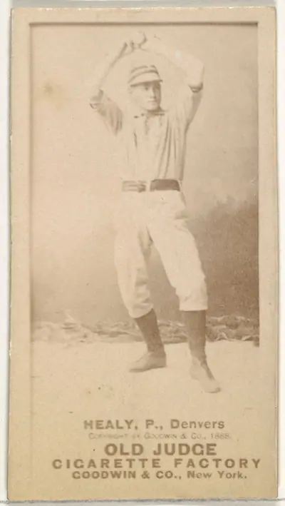 Healy, Pitcher, Denver, from the Old Judge series (N172) for Old Judge Cigarettes