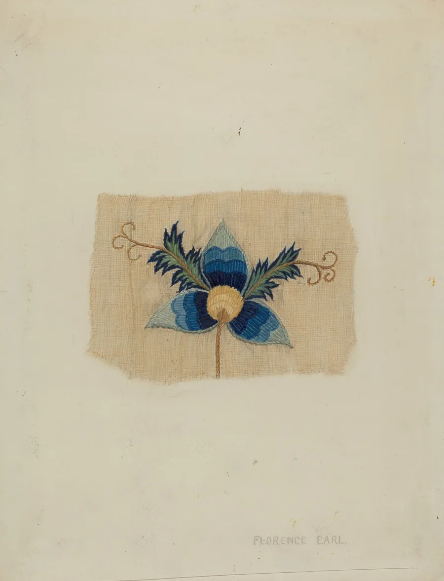 Fragment of Bed Curtain by Florence Earl