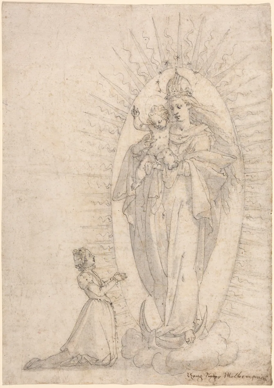Madonna and Child Appearing to a Supplicant by Georg Neher