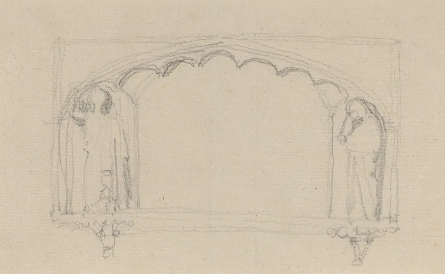Sketch for a Gothic Monument (the Simcoe Monument?) by John Flaxman