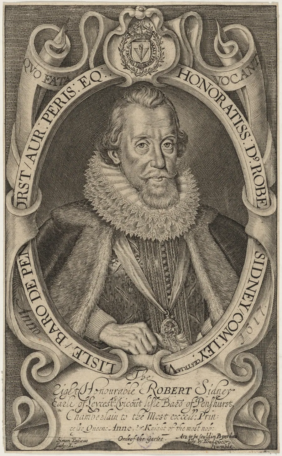Robert Sidney, First Earl of Leicester by Simon van de Passe