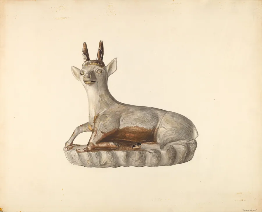 Deer Figurine by Mina Lowry