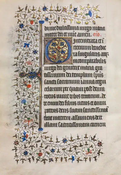 Book of Hours (Use of Paris): Decorated Initial