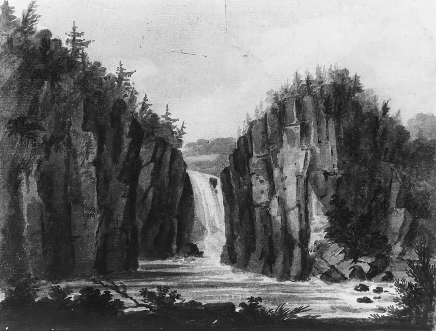Passaic Falls, New Jersey (?) by Pavel Petrovich Svinin
