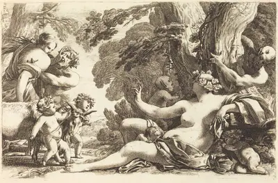 Seated Bacchante with Children