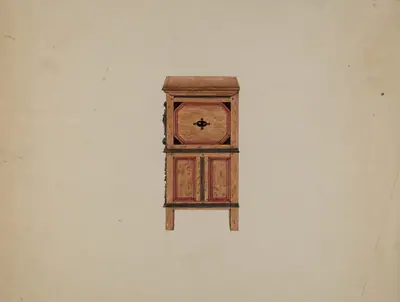 Two Drawer Sunflower Chest - side view