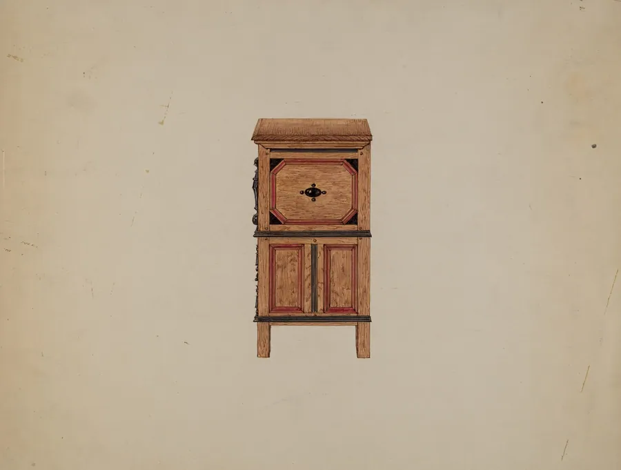 Two Drawer Sunflower Chest - side view by Martin Partyka