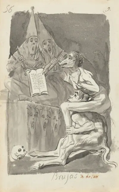 Brujas à volar (Witches Preparing to Fly) [verso]
