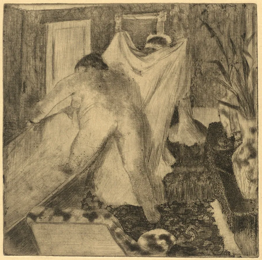 Leaving the Bath (La sortie du bain) by Edgar Degas