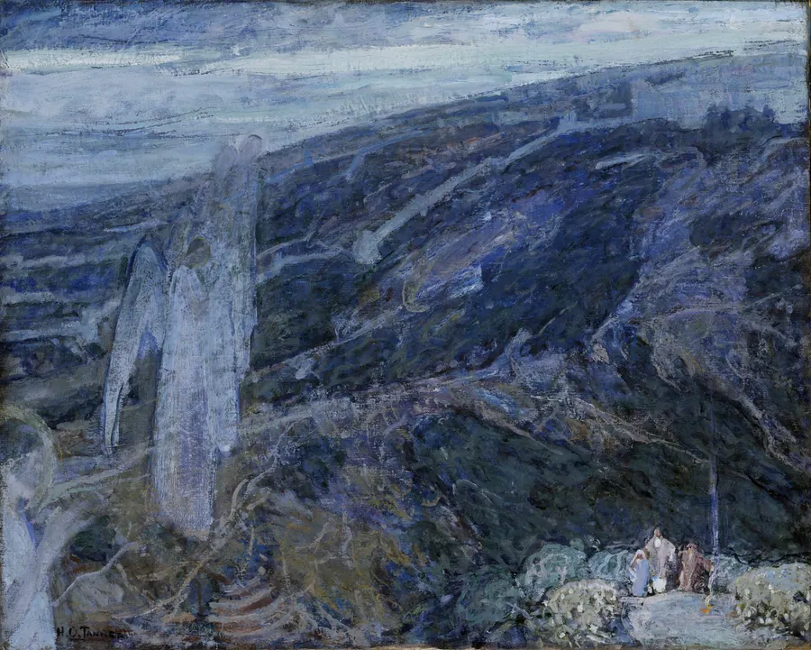Angels Appearing before the Shepherds by Henry Ossawa Tanner, born Pittsburgh, PA 1859-died Paris, France 1937