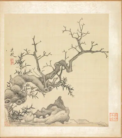 Paintings after Ancient Masters: Rock, Old Tree, and Bamboo