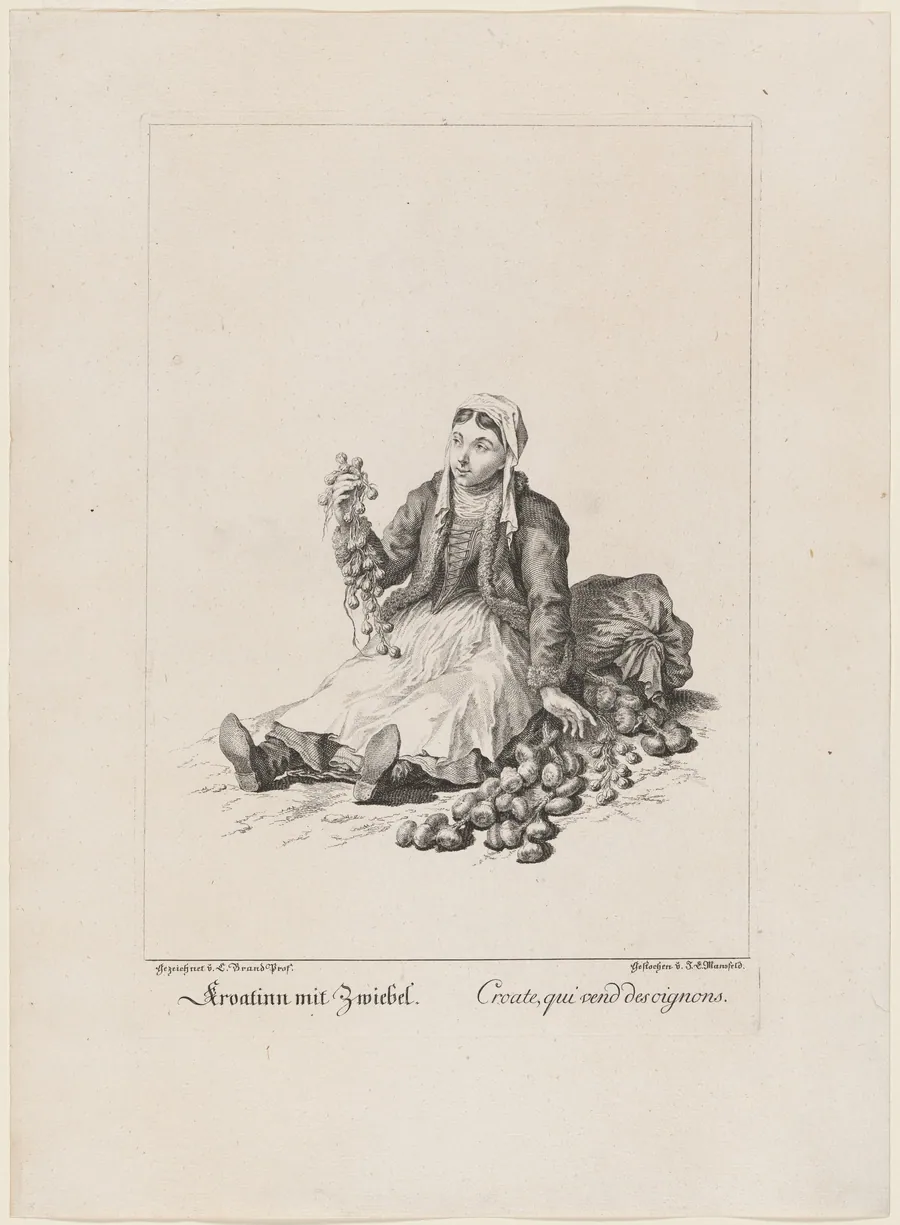 Kroatinn mit Zweibel (Onion Seller) by Johann Georg Mansfeld