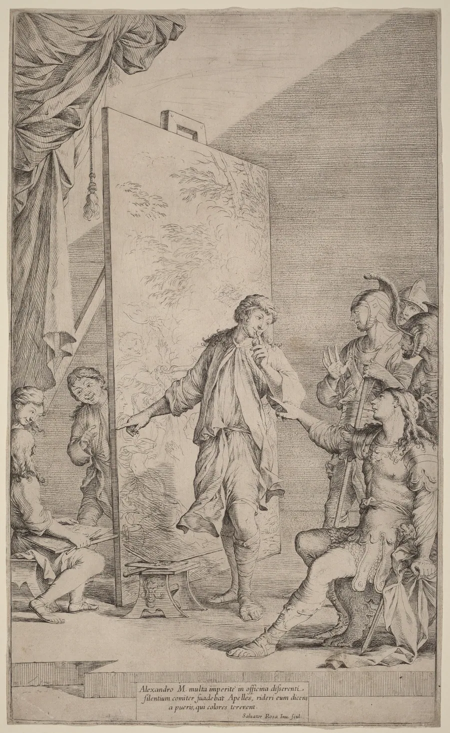 Alexander in the Studio of Apelles by Salvator Rosa