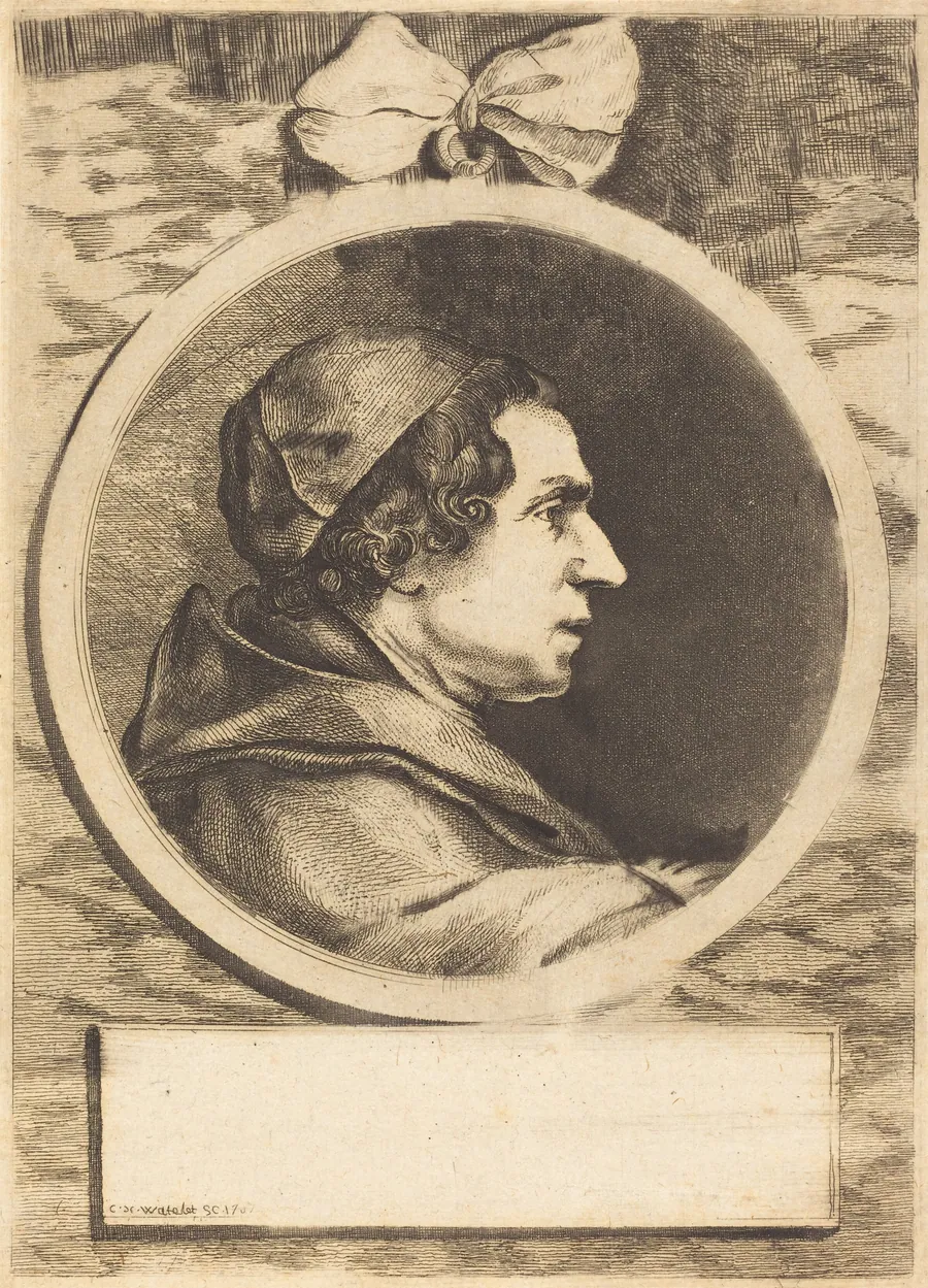 Portrait of an Abbot by Claude Henri Watelet