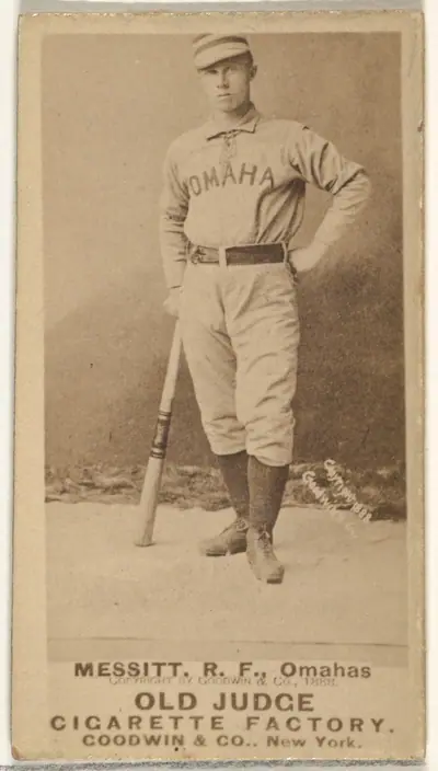 Messitt, Right Field, Omaha Omahogs/ Lambs, from the Old Judge series (N172) for Old Judge Cigarettes