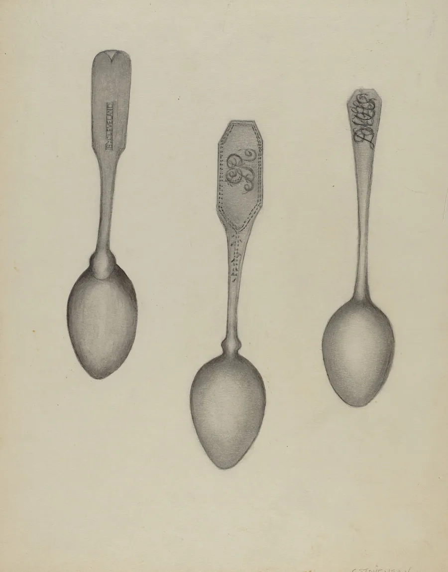 Silver Fiddle Head Spoon by Florence Stevenson