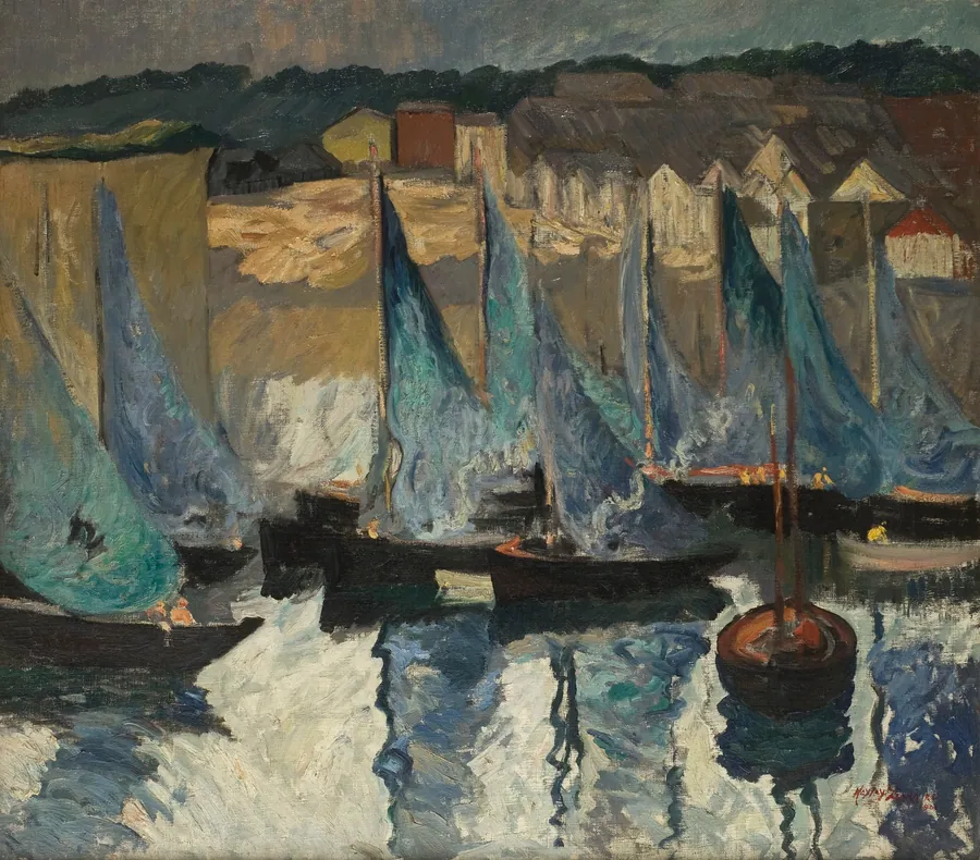 Sailboats by Hayley Lever, American, b. Adelaide, Australia, 1876–1958