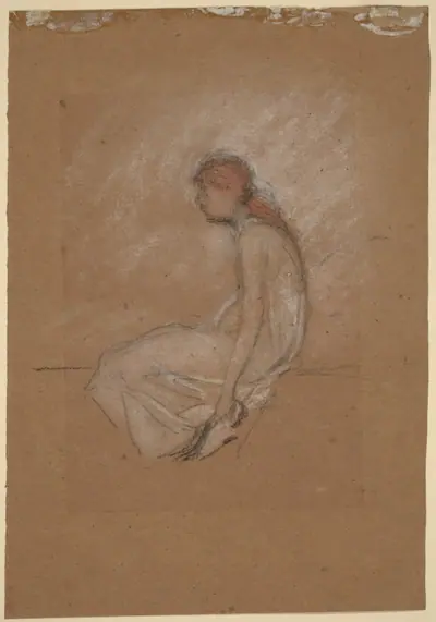 Seated Woman with Red Hair