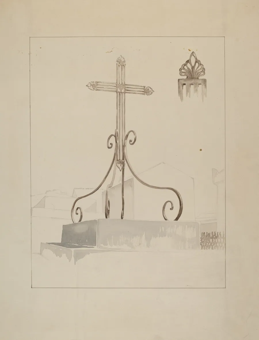 Wrought Iron Cross by Aurelia Arbo