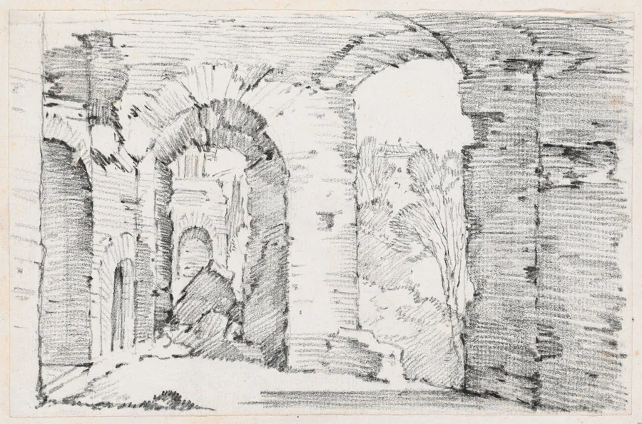 Arched Passageways of a Ruined Building by Joseph-Marie Vien