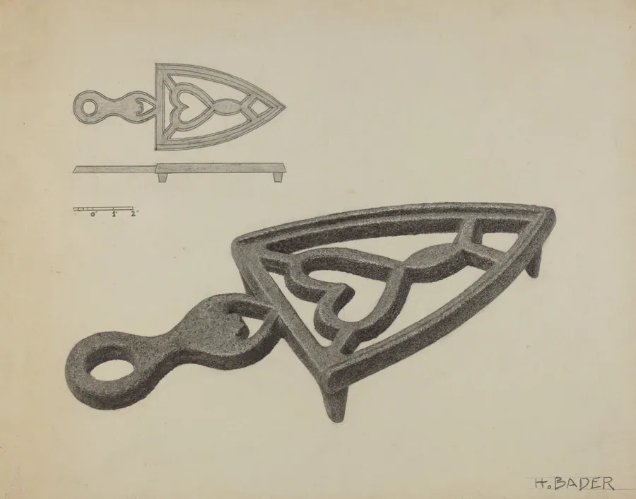 Flat Iron Holder by Herman Bader