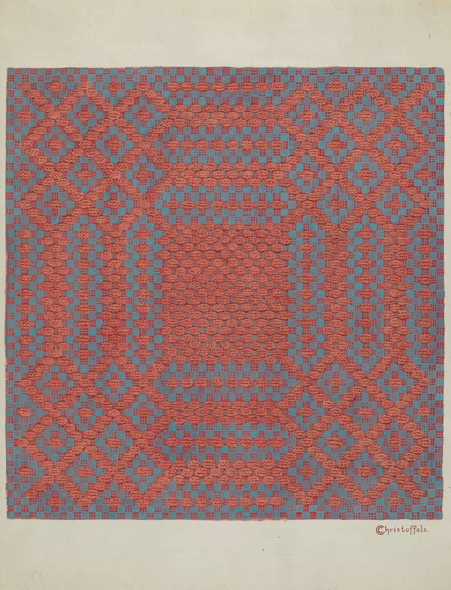 Coverlet - Section of Right Side by Cornelius Christoffels