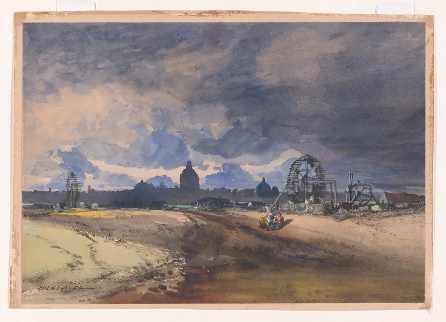 A View of Paris by Jules-Achille Noël