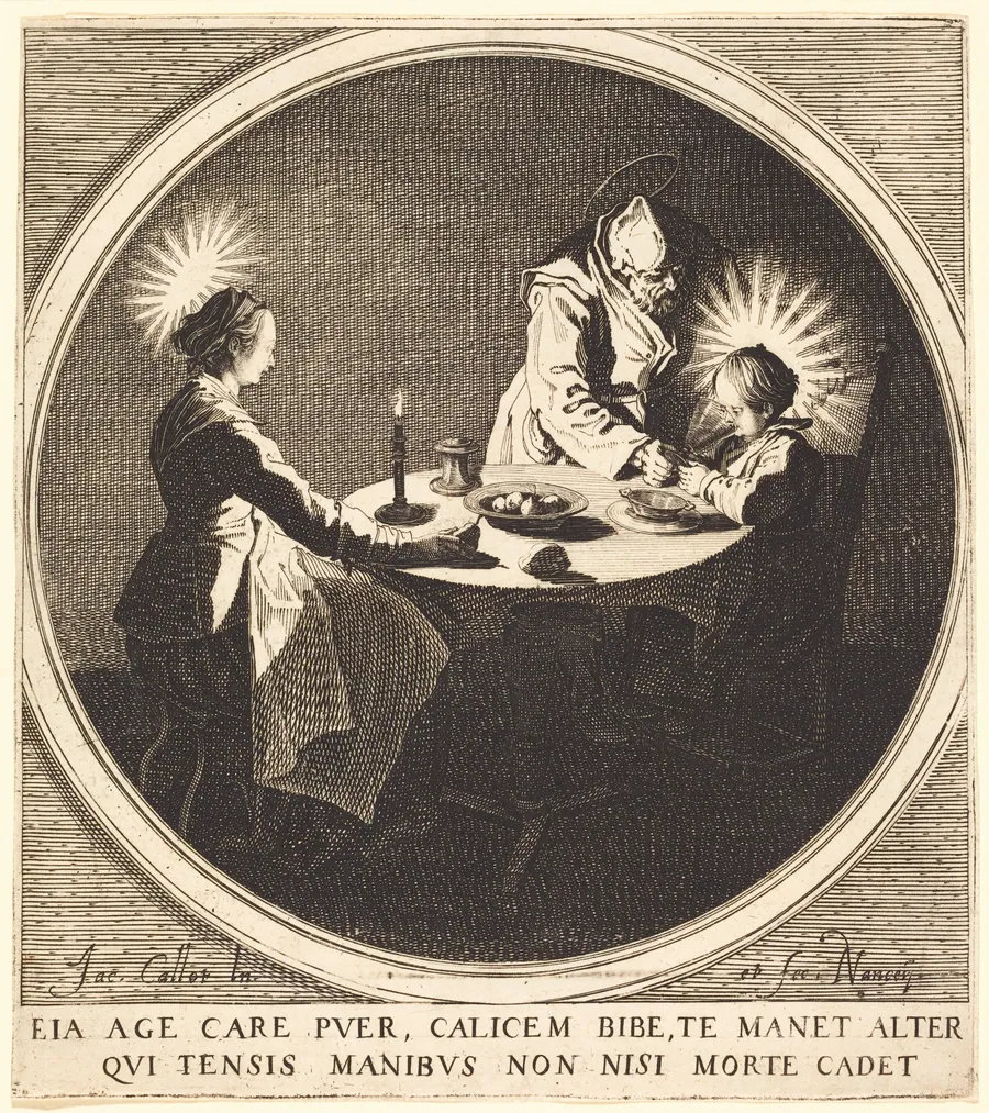 The Holy Family at Table by Jacques Callot