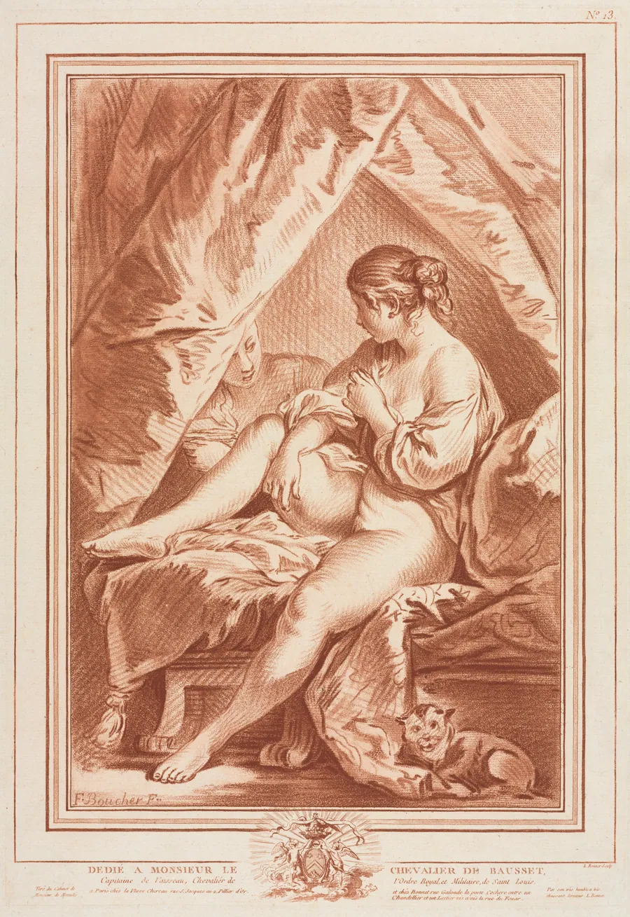 Young Woman Seated on a Bed by Louis-Marin Bonnet